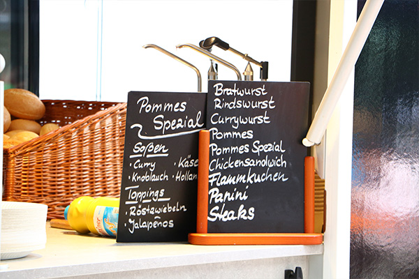 Das Menü für den INRO Familientag.