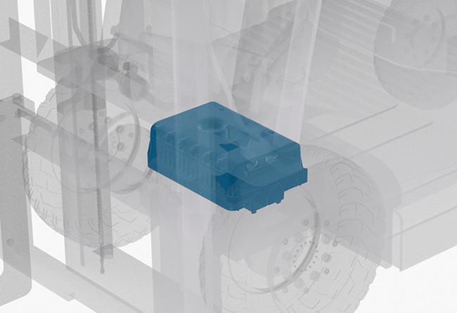 INRO Steuerung in einem Gabelstapler.